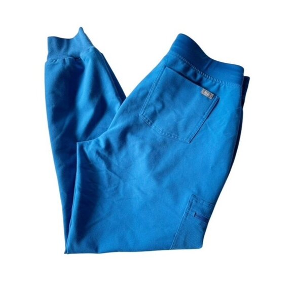 Figs Women's Sz M Zamora Royal Blue Medical Scrub Pants Joggers - Picture 11 of 12